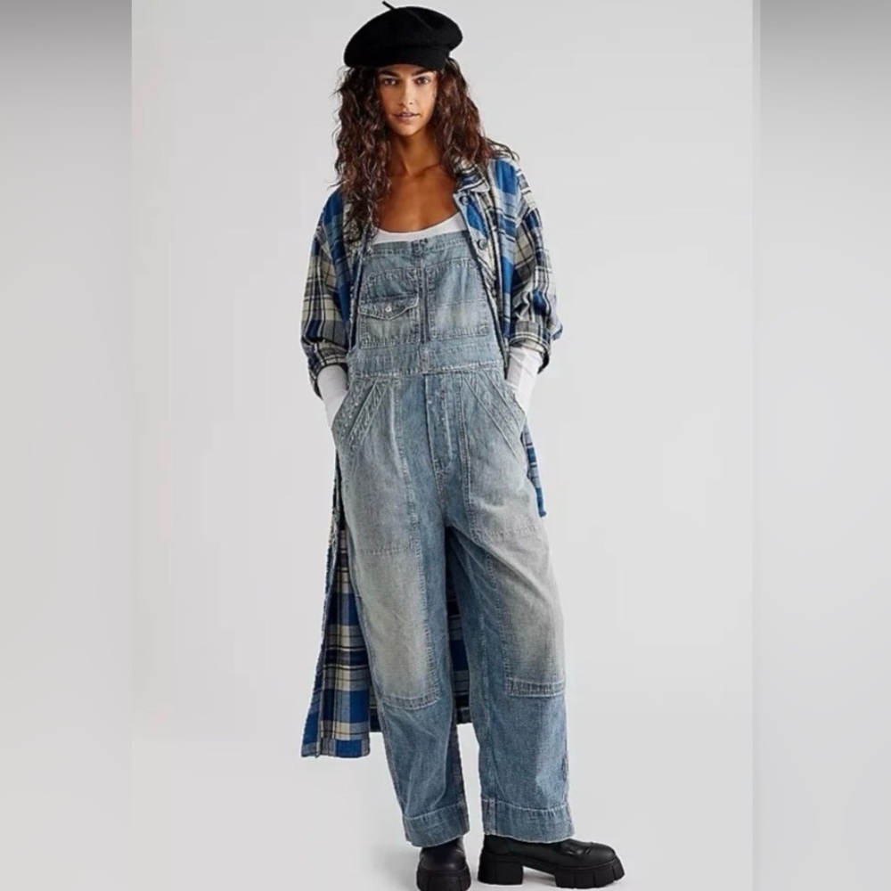 FREE PEOPLE x We the free Murphy utility overalls size extra small - Picture 2 of 11